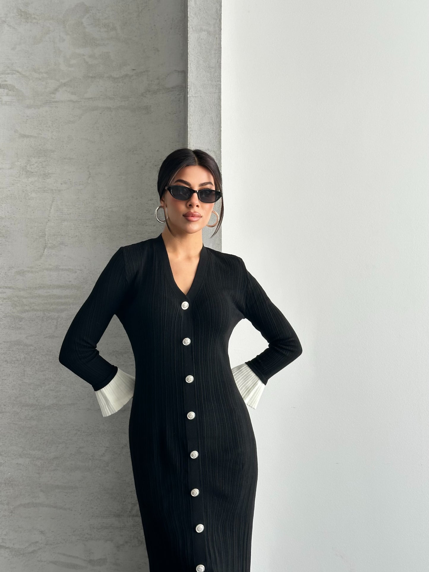 Scarlett Kol Detaylı Ttiko Elbise