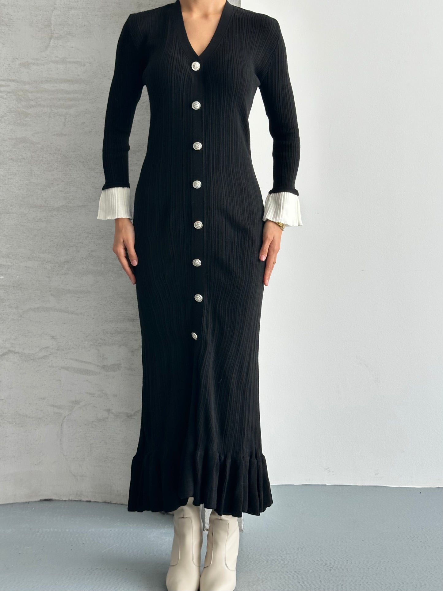 Scarlett Kol Detaylı Ttiko Elbise