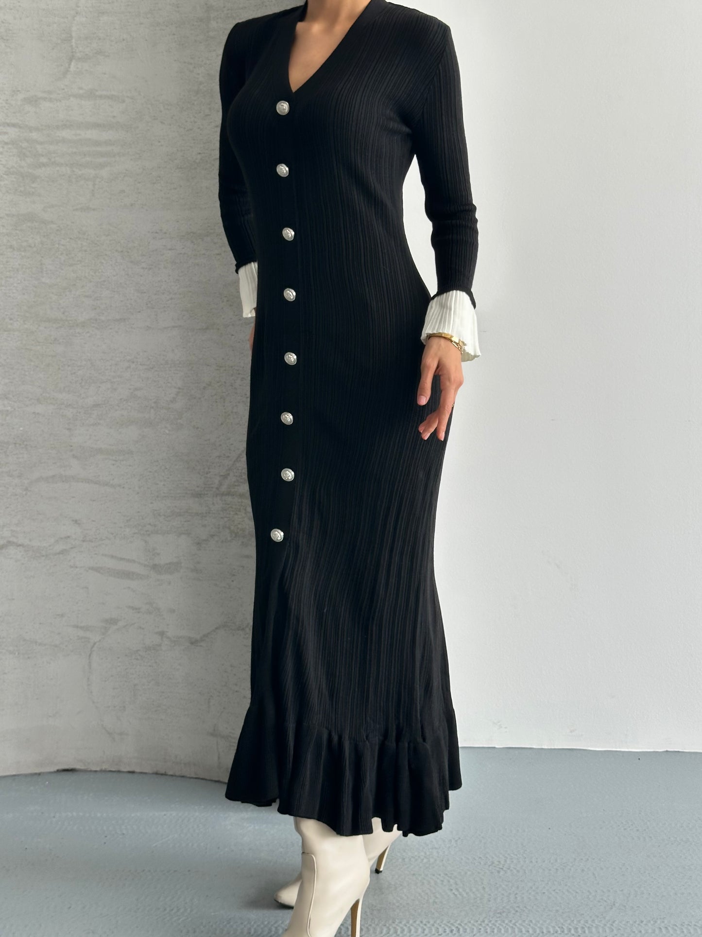 Scarlett Kol Detaylı Ttiko Elbise