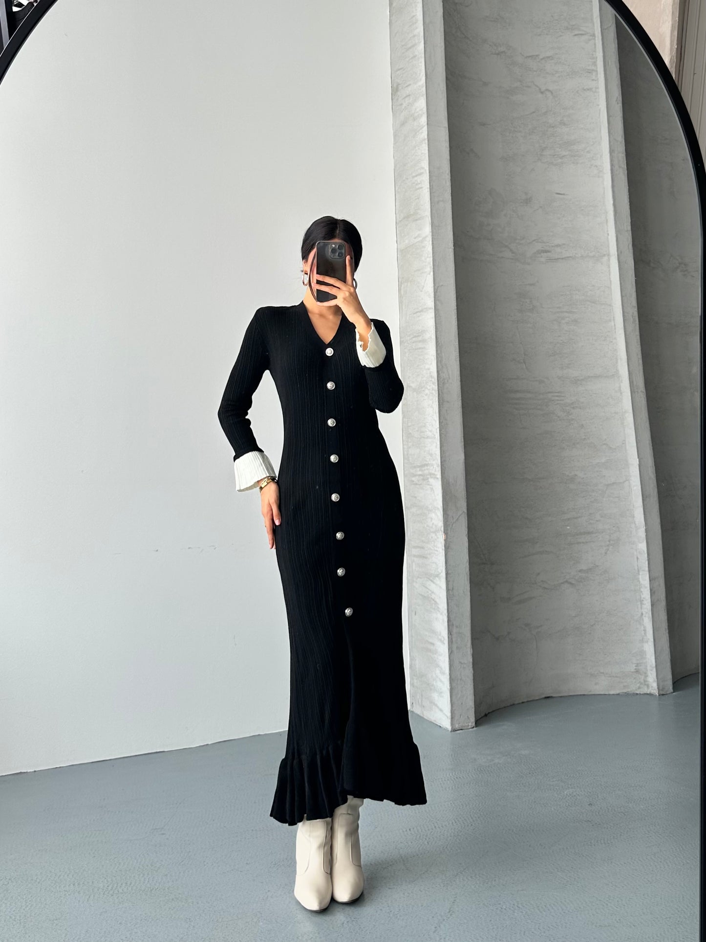 Scarlett Kol Detaylı Ttiko Elbise