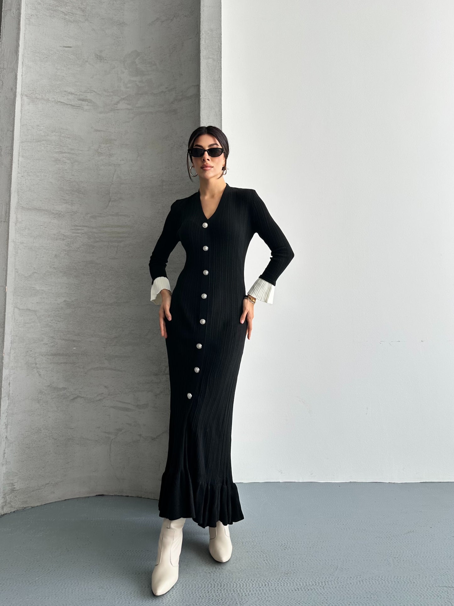 Scarlett Kol Detaylı Ttiko Elbise