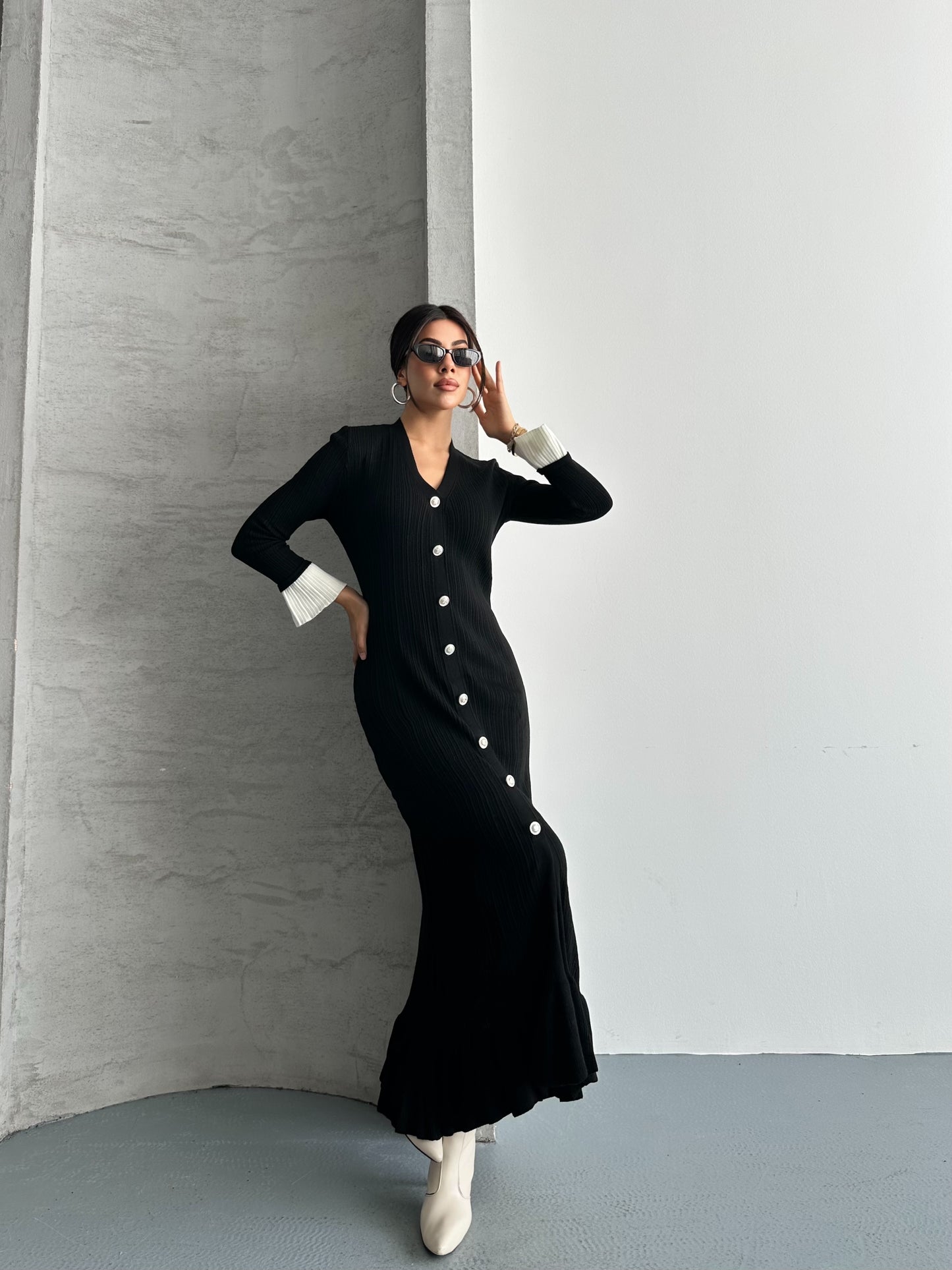 Scarlett Kol Detaylı Ttiko Elbise