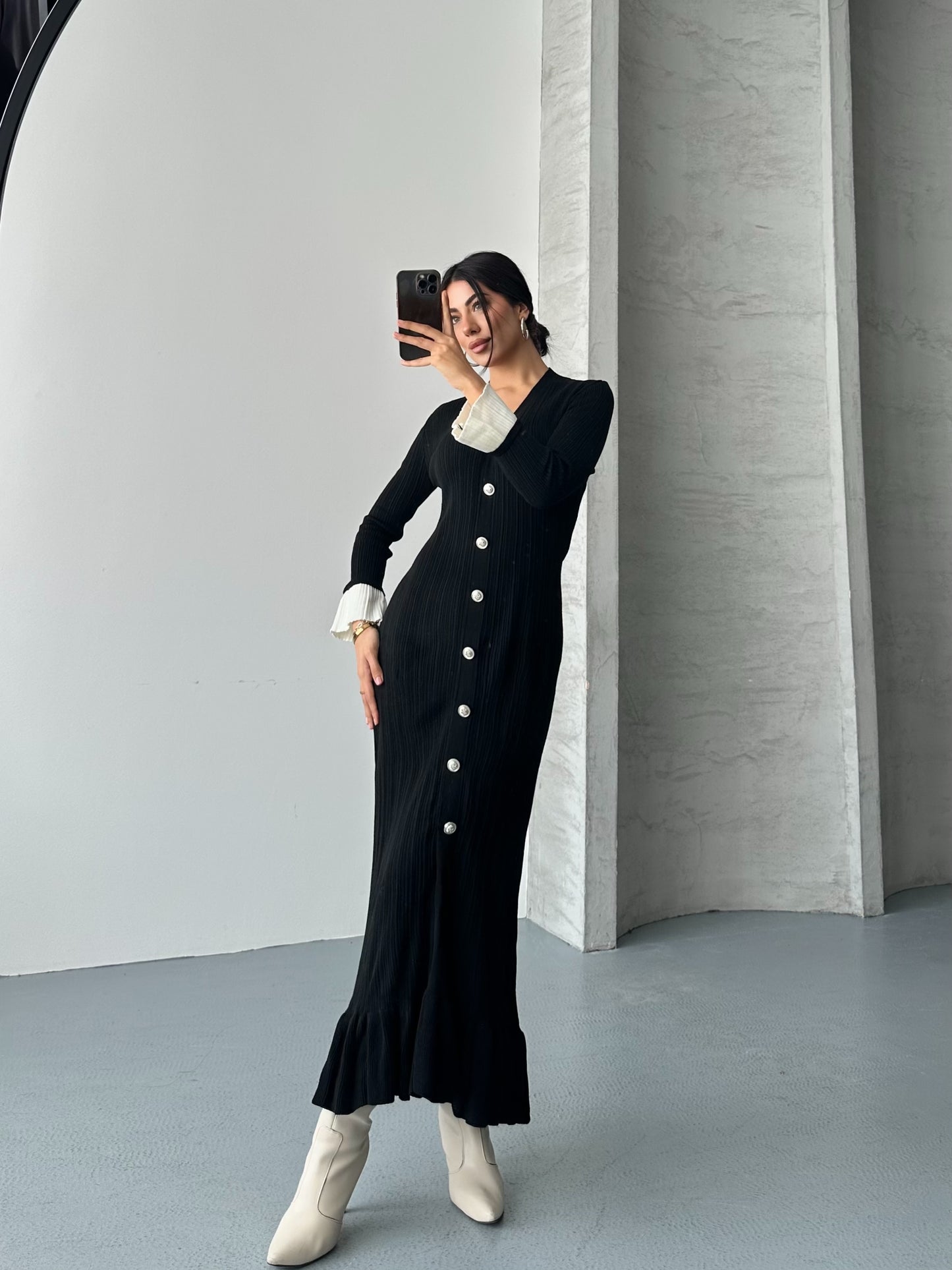 Scarlett Kol Detaylı Ttiko Elbise