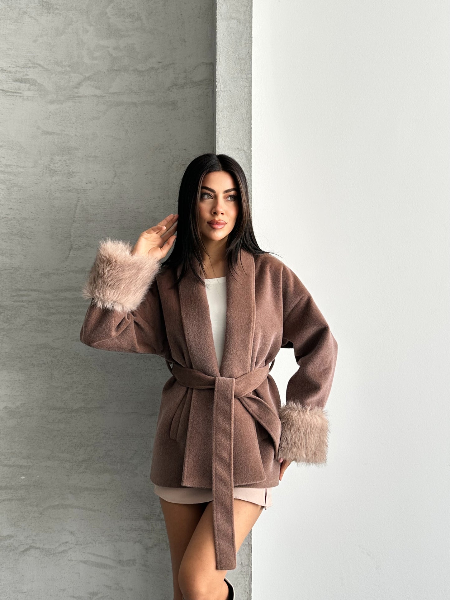 Nicole Kaban Fok Kumaş Premıum Kalite