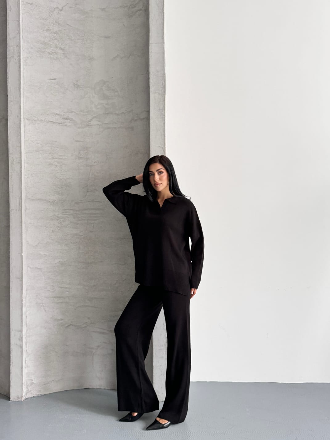 Cristine Basic Triko Takım Siyah