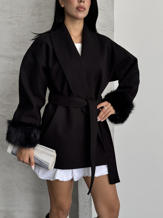 Britney Kaşe Kaban Premium Kalite