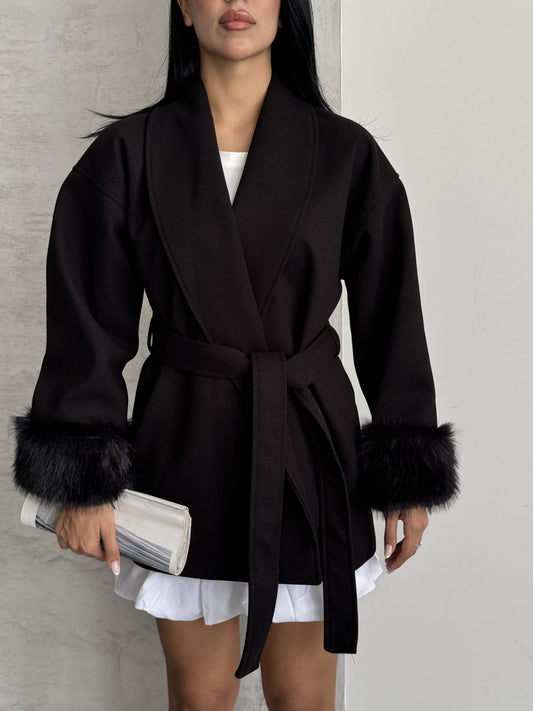 Britney Kaşe Kaban Premium Kalite