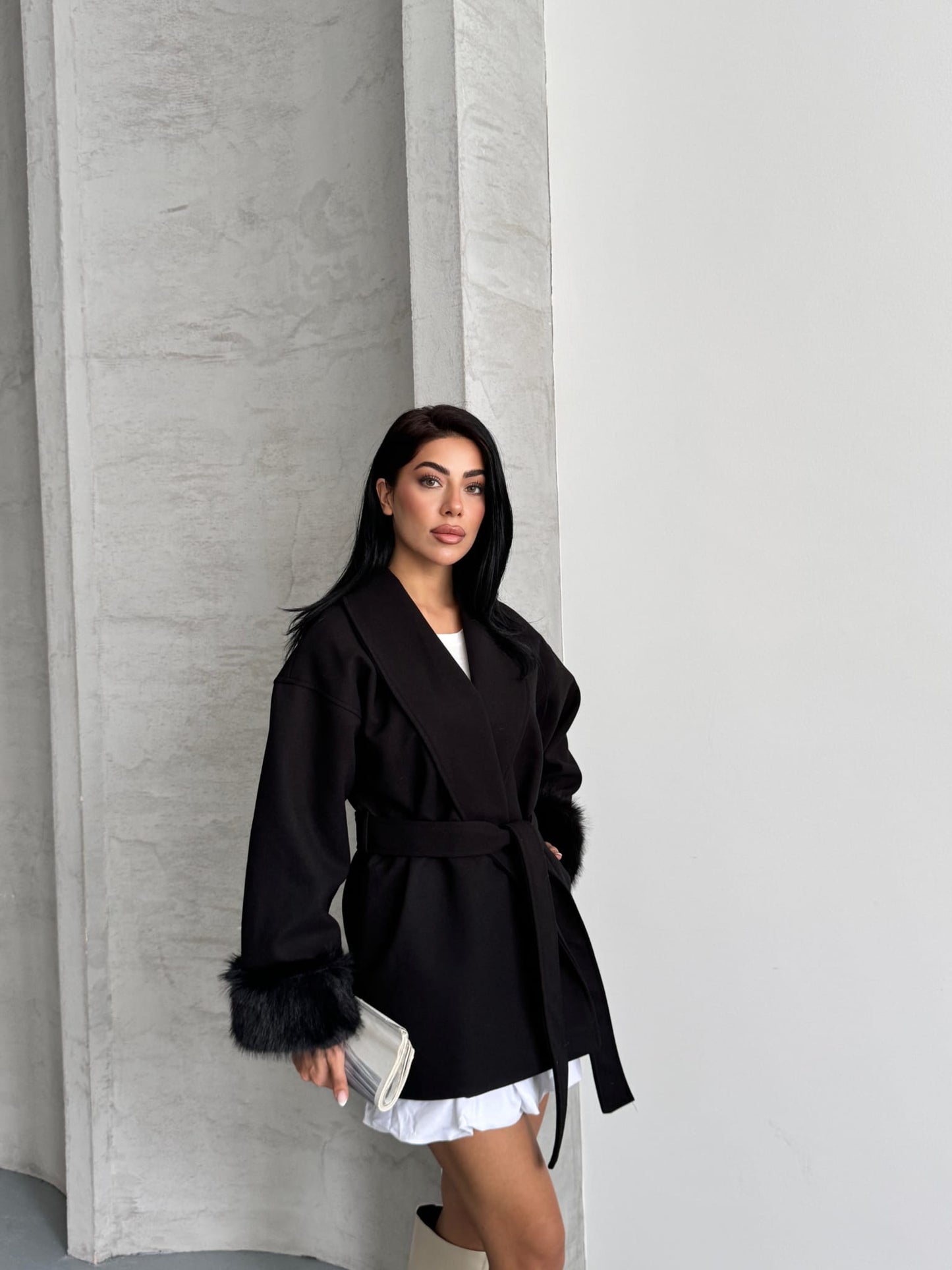 Britney Kaşe Kaban Premium Kalite