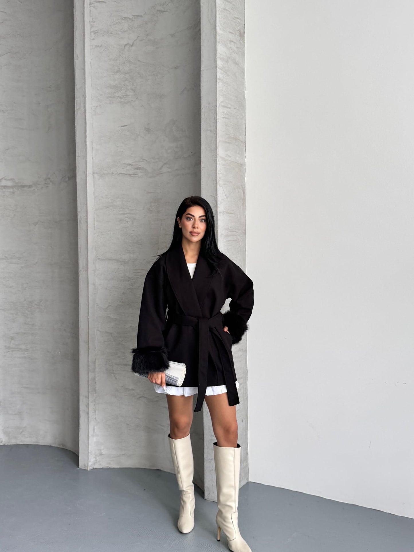 Britney Kaşe Kaban Premium Kalite