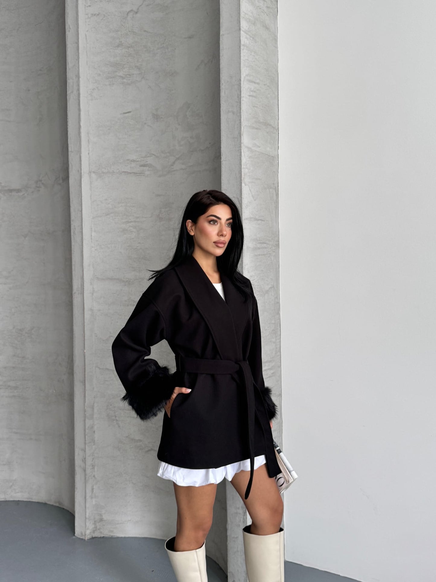 Britney Kaşe Kaban Premium Kalite